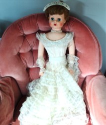 28'' BETTY THE BRIDE 58 VINYLFLEX DOLL, SHOES, NECKLACE, GOWN